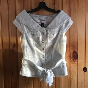 White House Black Market tweed blazer Sz 6 NEW